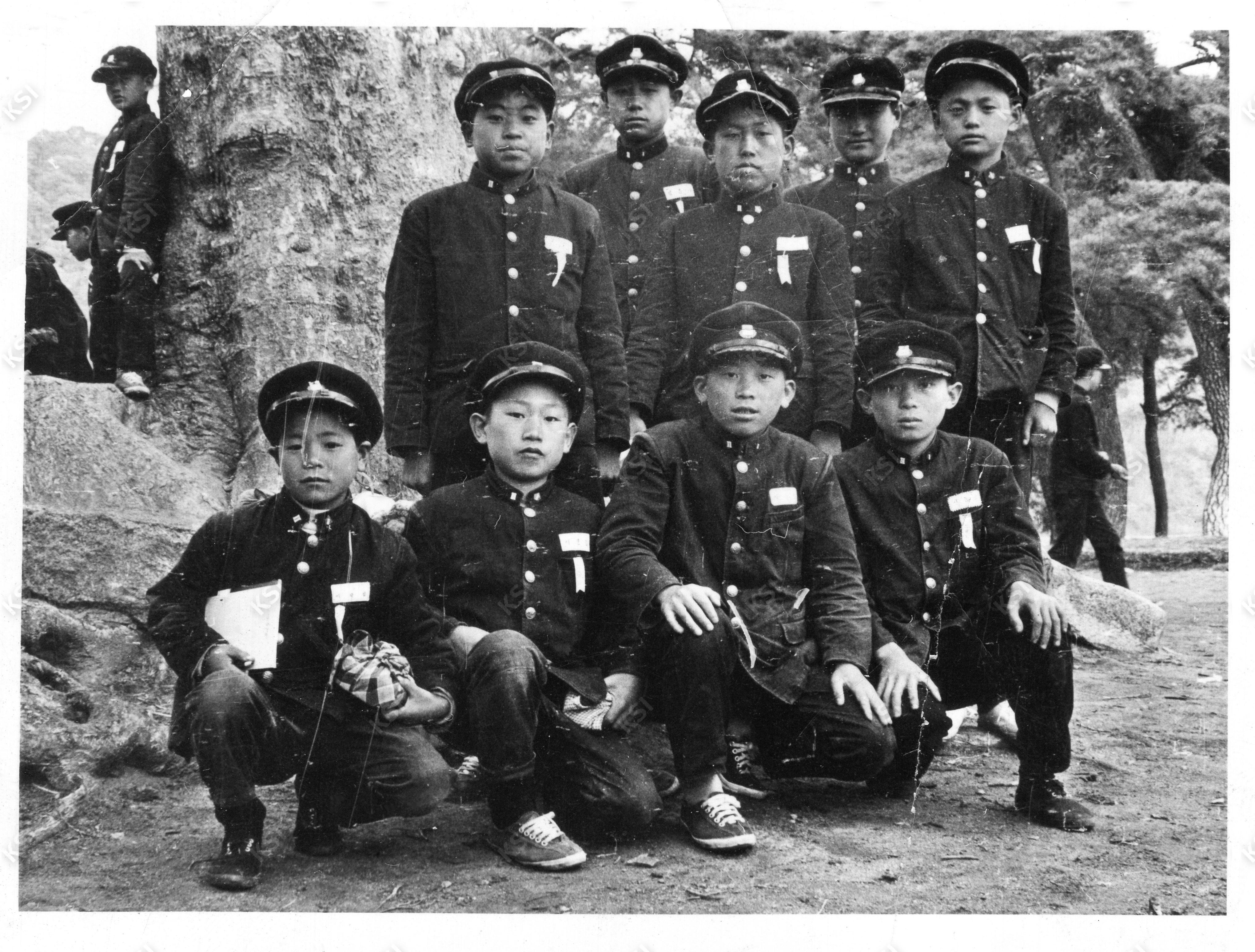 1970년 예안중 2년 도산서원 건너 섬마 고목 앞