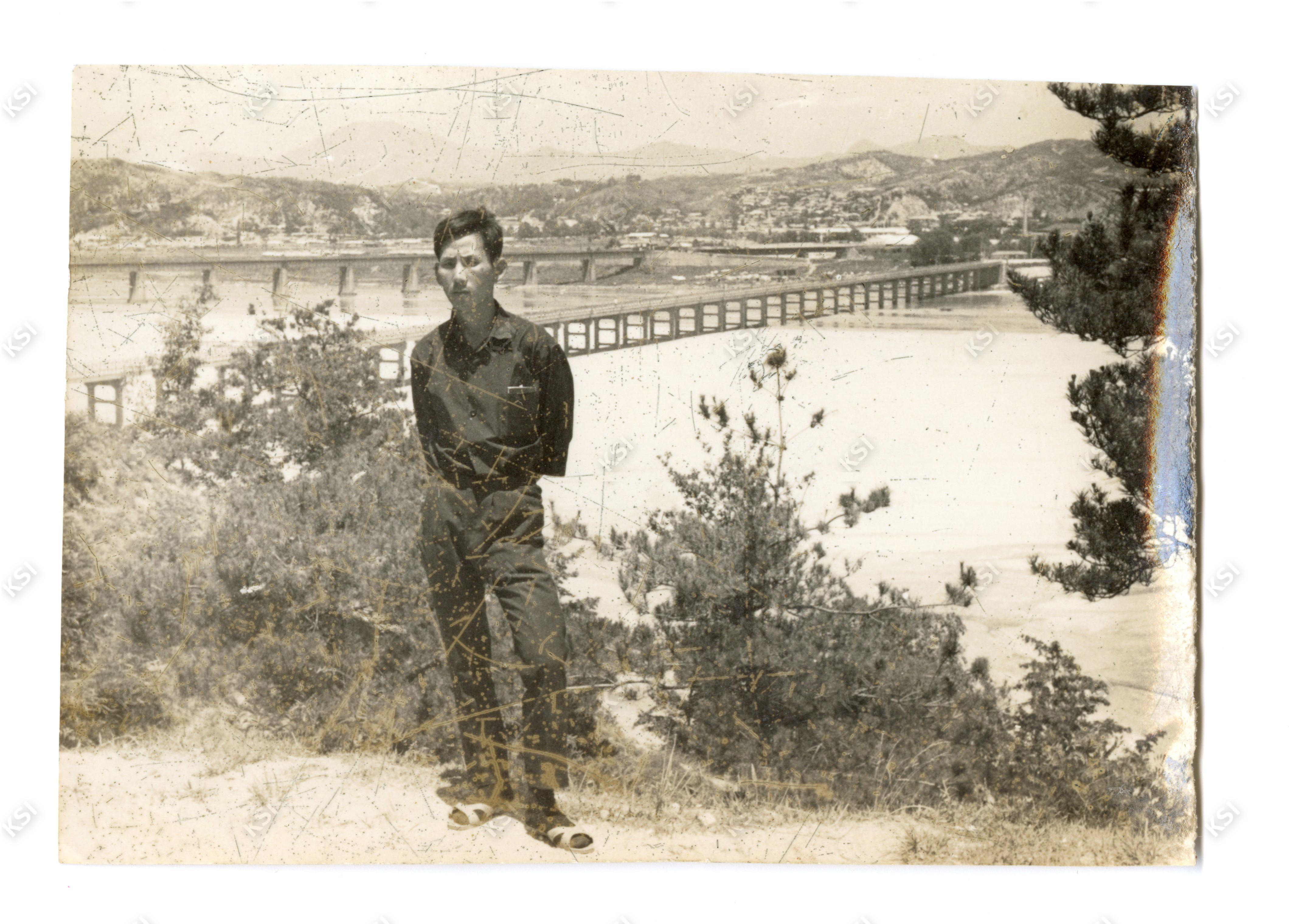 1964년경 영호대교와 중앙선 철로