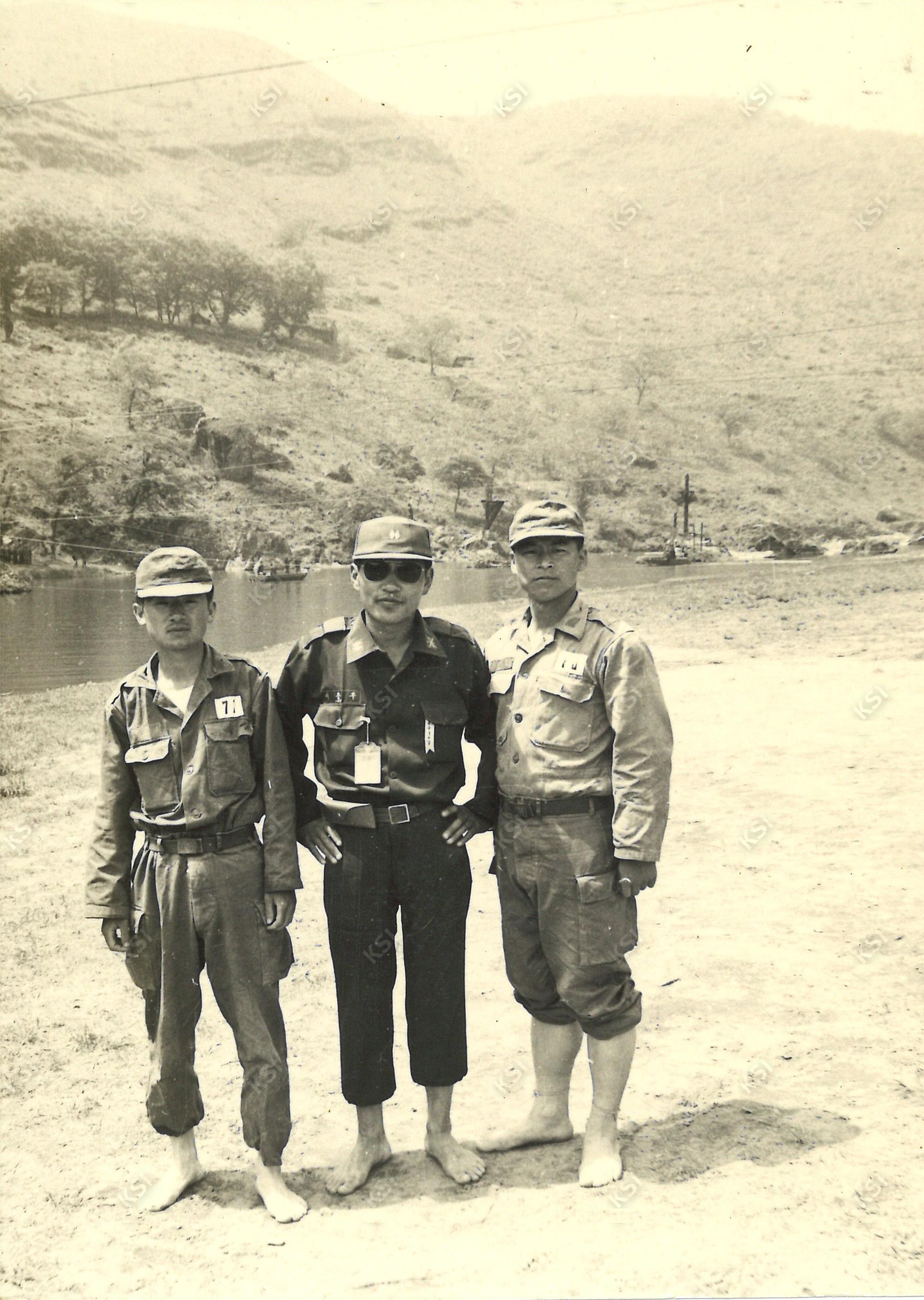 1973년 전남 동복유격장에서 유격훈련 중
