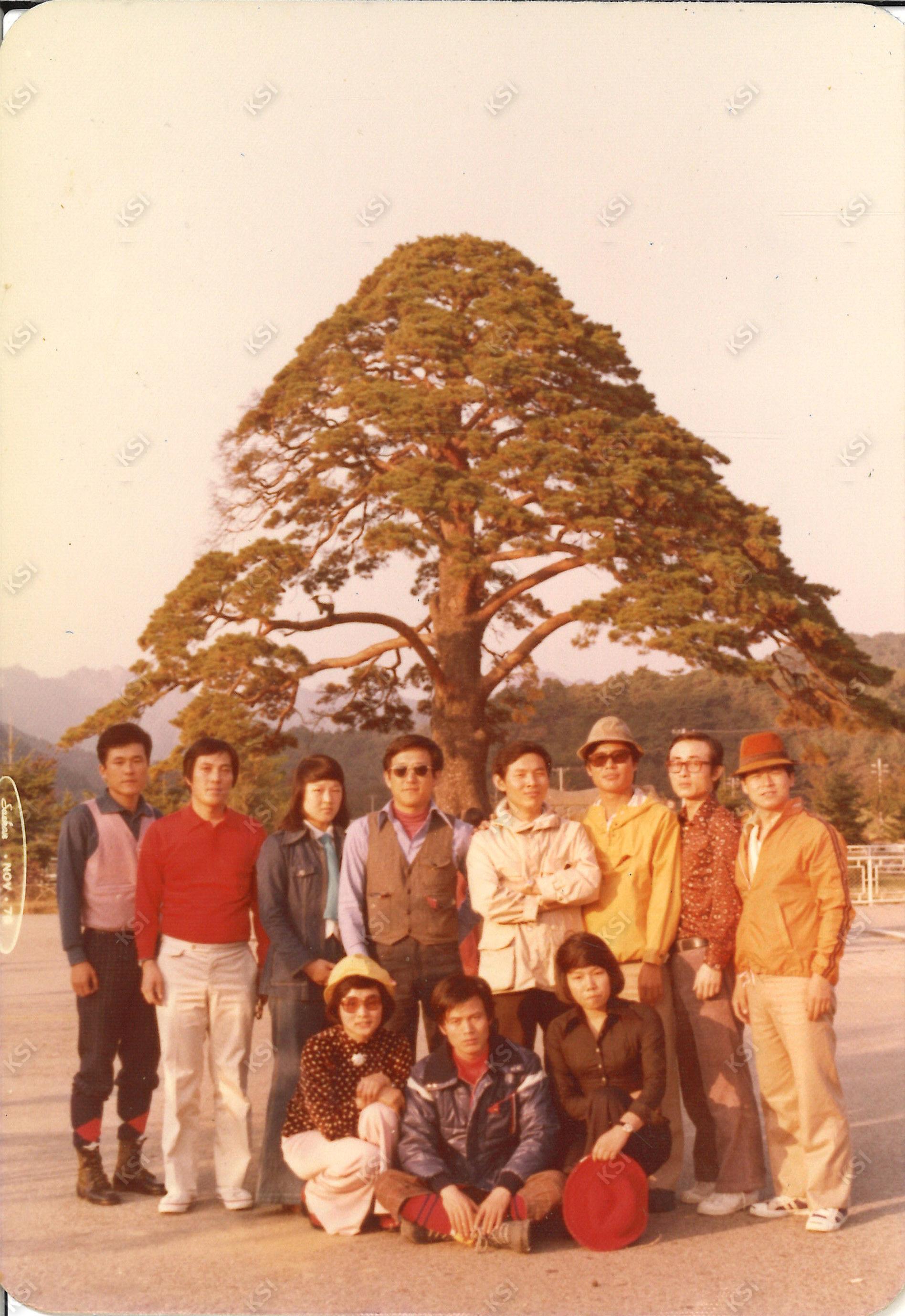 1976년 10월 17일 속리산 정이품송 앞에서