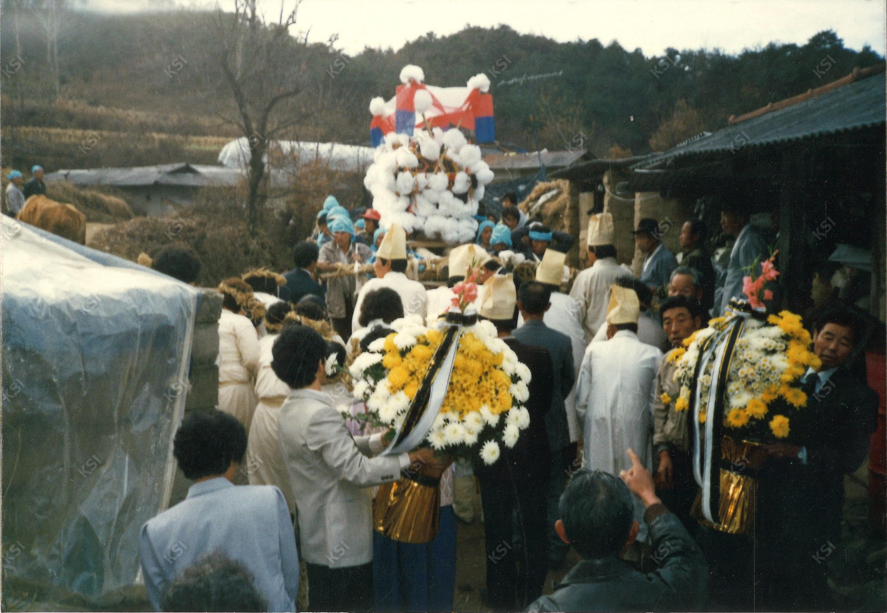 1980년대 북후면 도진리 부친상 장례