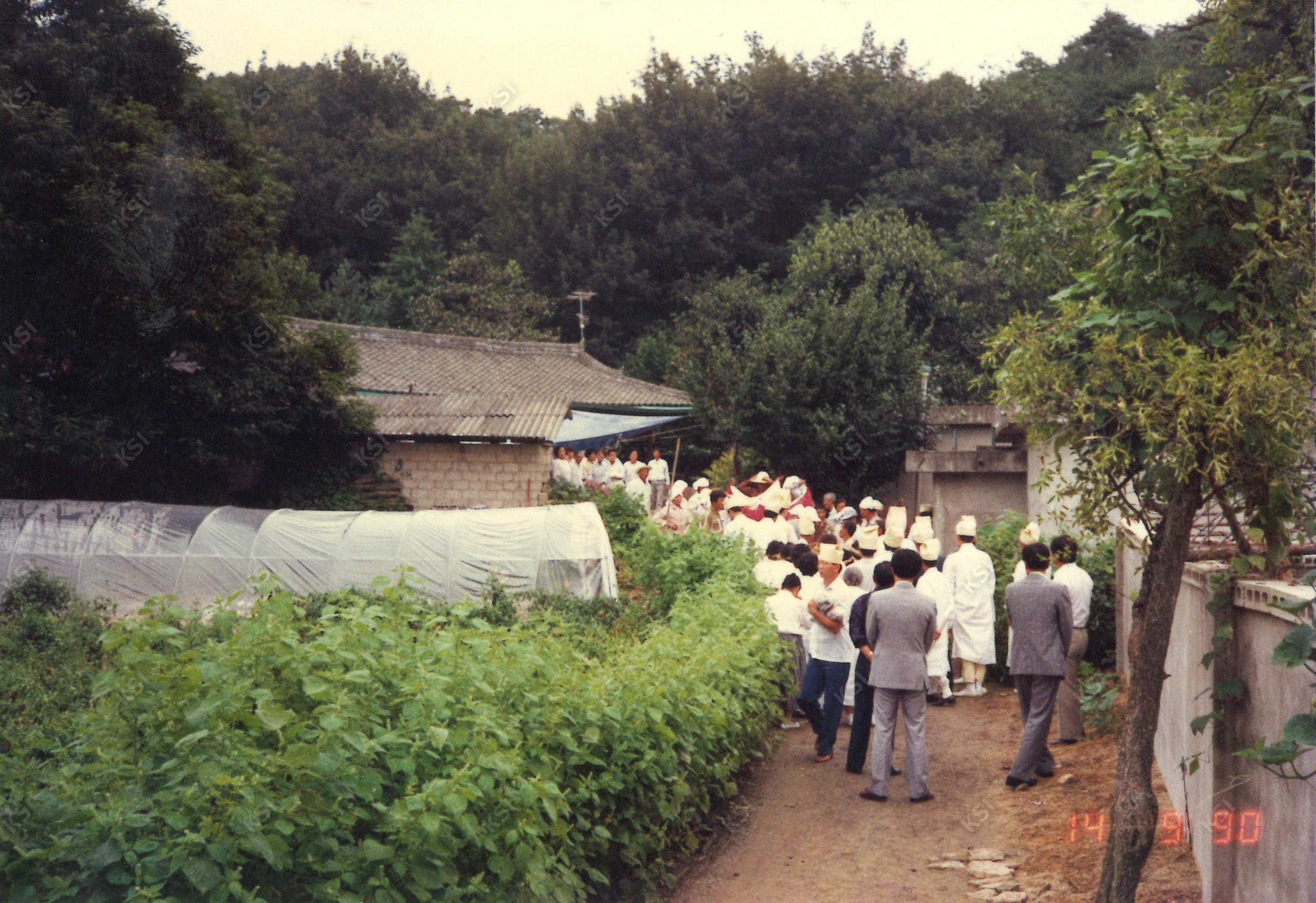 1990년 아버지 상례 때 상여 행렬