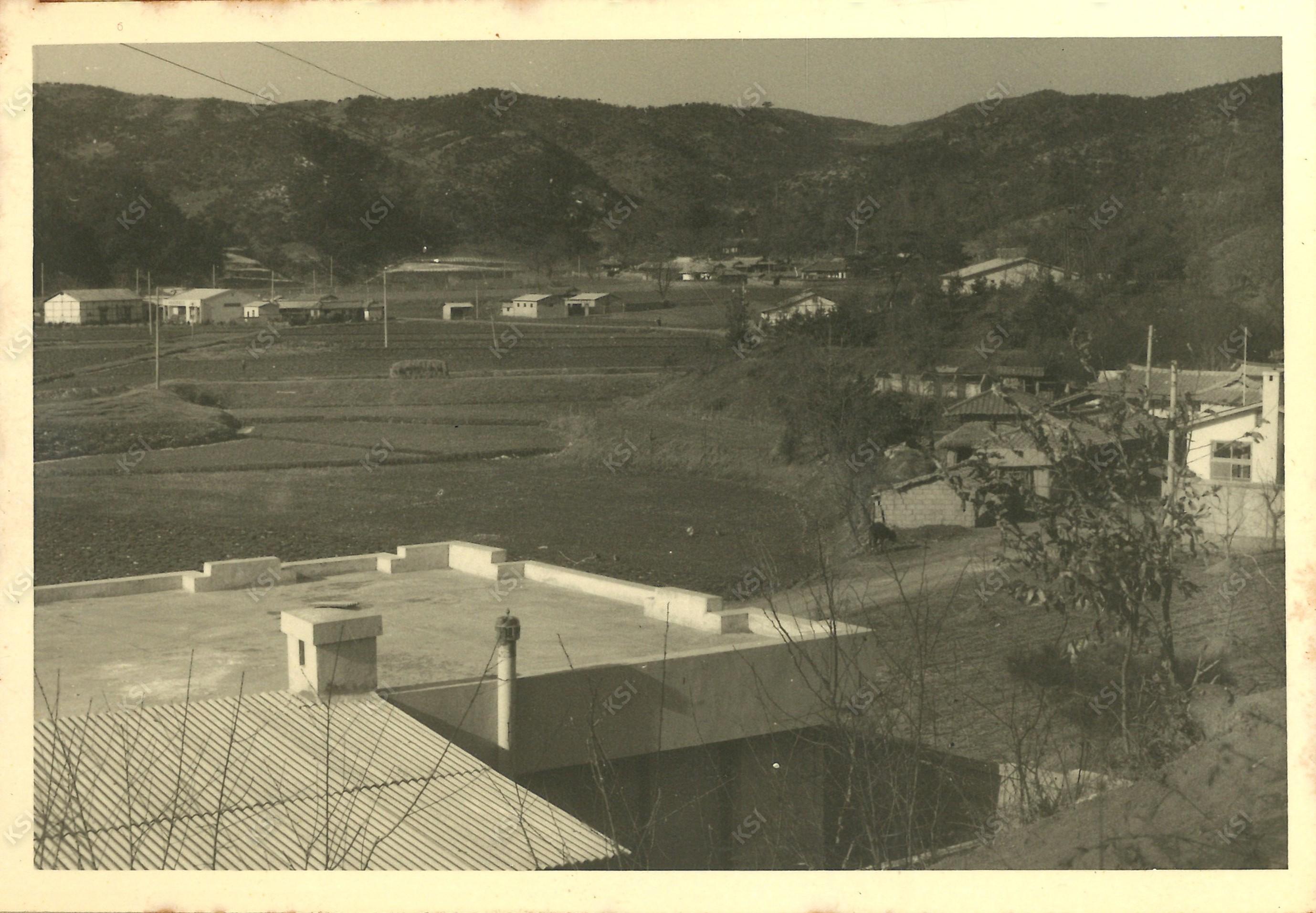 1970년대 서후교회에서 바라본 마을 전경