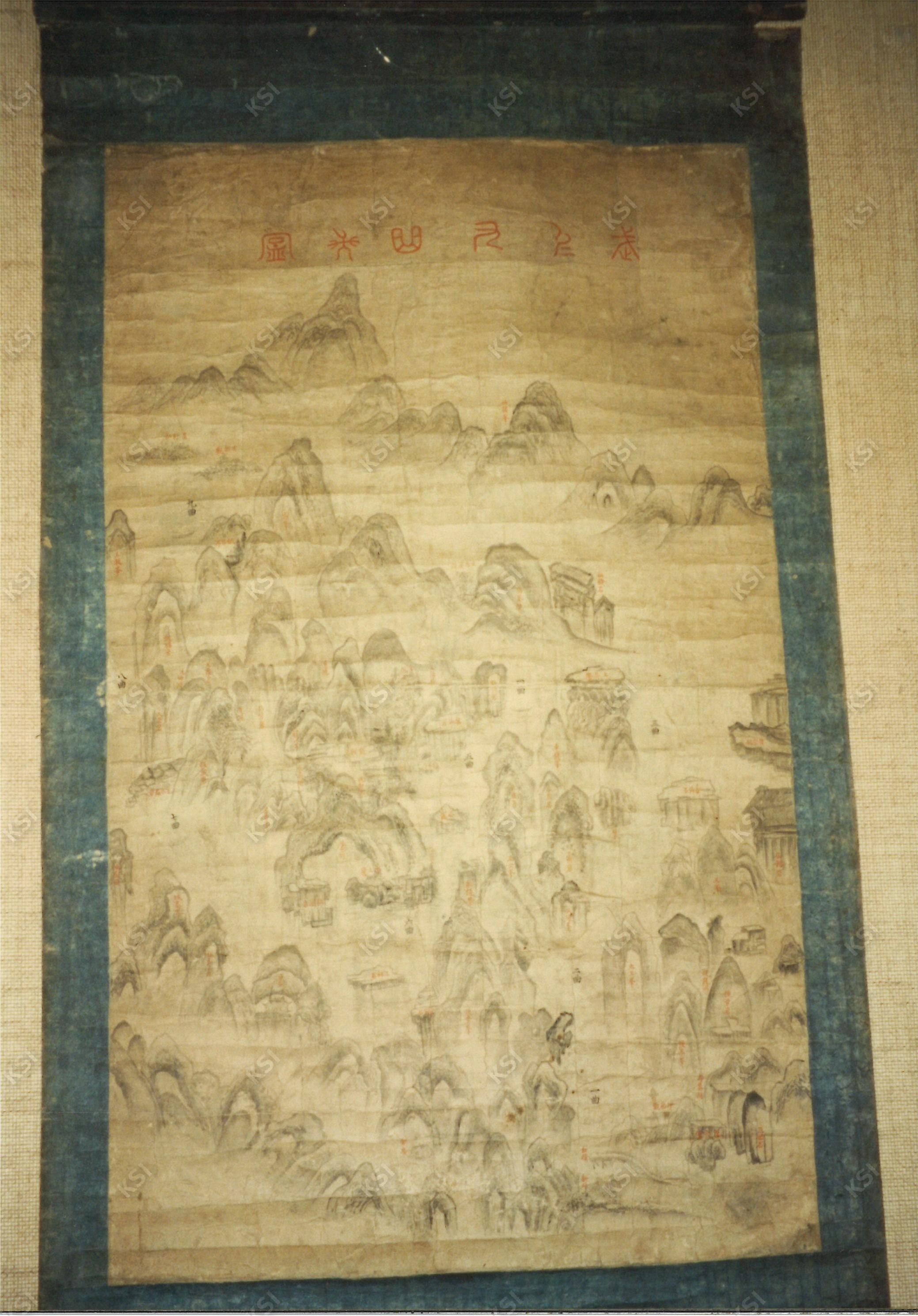 1997년 학봉종택 운장각에 소장되어 있는 <무이구곡지도>
