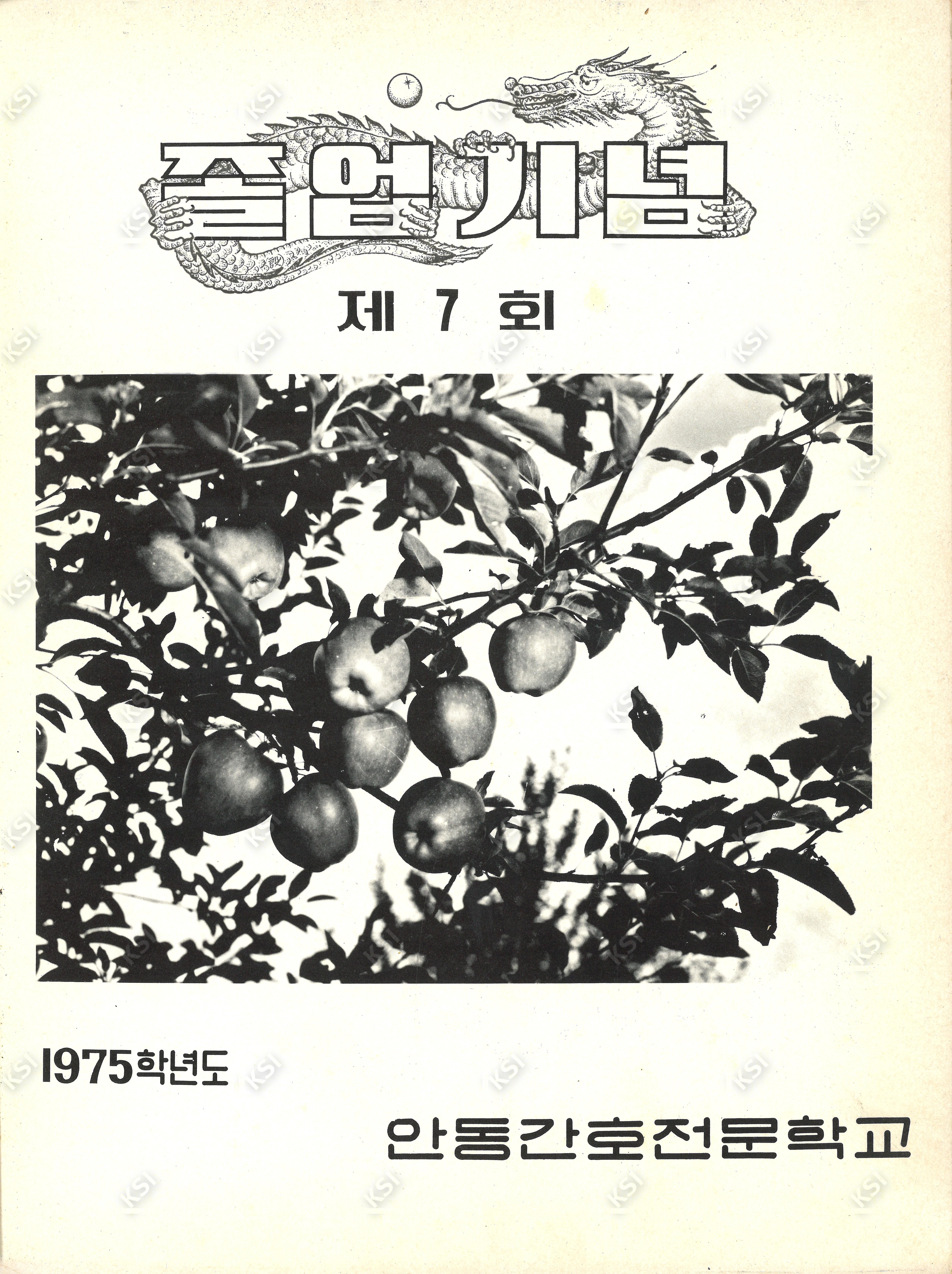 1976년 안동간호전문학교 졸업앨범