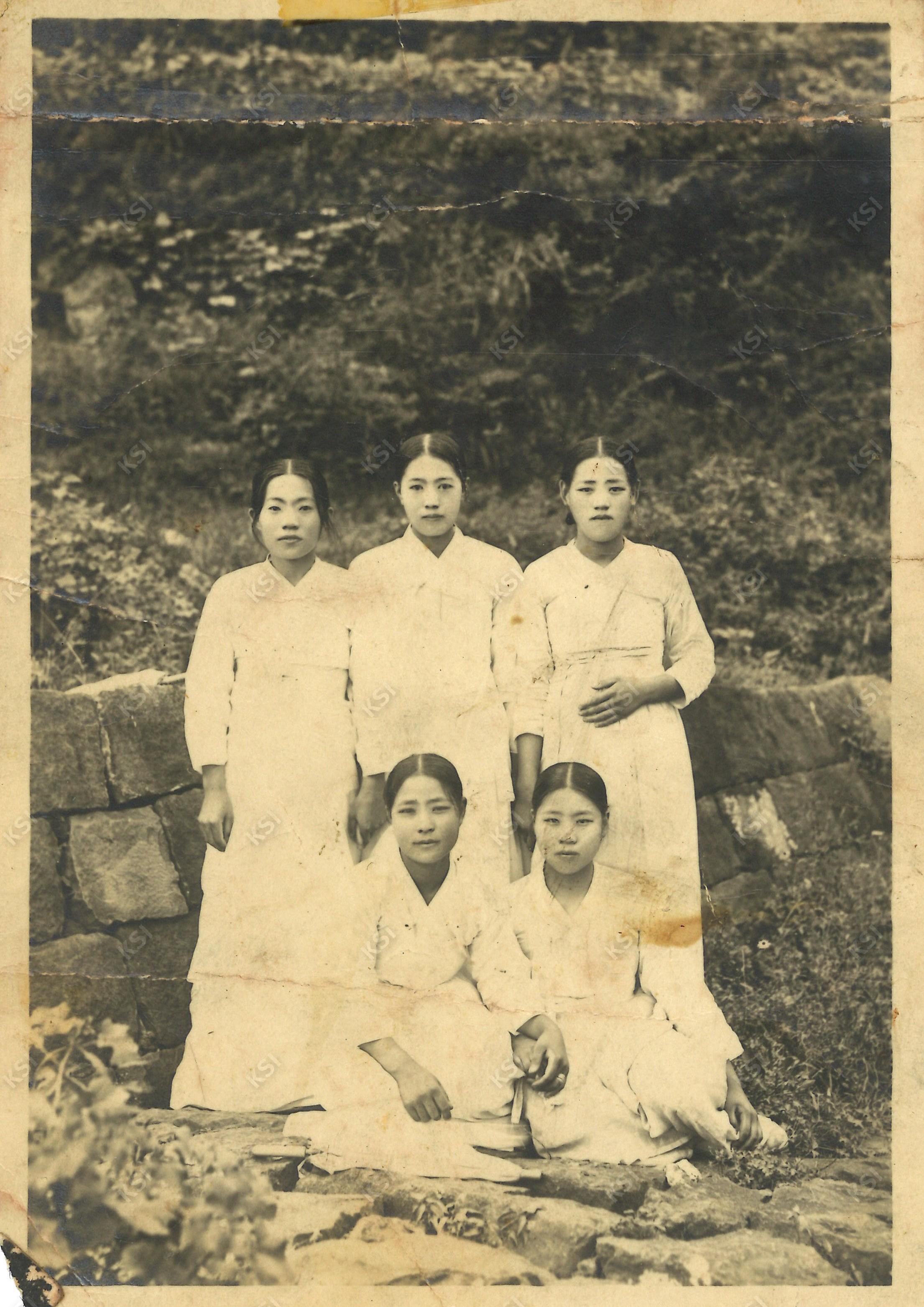 1938년 학봉종가 선대 종부 조필남과 자매들